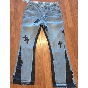 Chrome Hearts Blue Jeans - Baggy Fit, Size 34